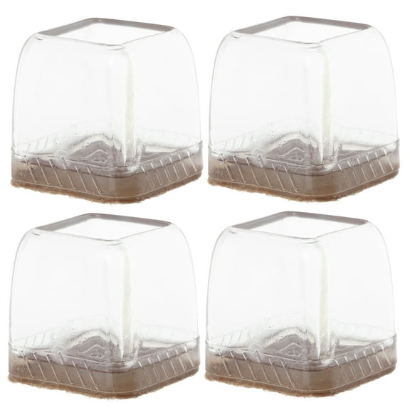 WRISTBIQUE Furniture Leg Protectors Transparent 4Pcs 1.2x1.2x1.2in