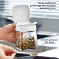 thumbnail image 6 of Vacemry Under $5 Glass Spice Jar, 300ml Condiment Container with Spoon, Clear Kitchen Canister for Sugar Pepper, Flip Top Lid Seasoning Storage, 6 of 7