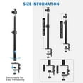thumbnail image 2 of GIJUANRING Tabletop C-Clamp Mount Arm, 41cm/16.14in-64cm/25.19in Adjustable Photography Desk Light Stand with 1/4" Screw Ball Head, 2 of 6