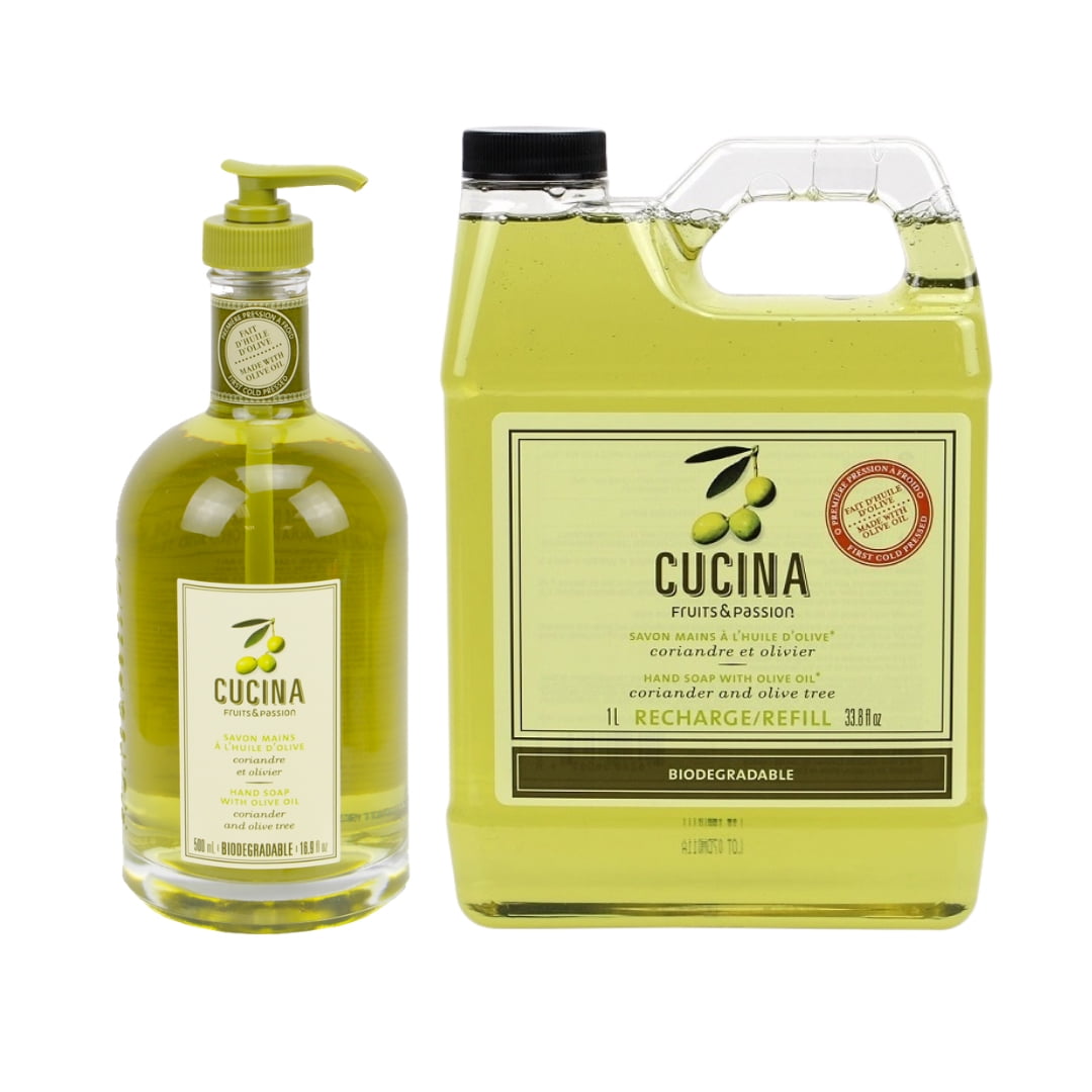Fruits & Passion Cucina Coriander and Olive Tree Hand Soap Bundle (16.9