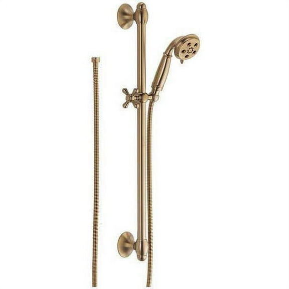 Delta Traditional Hand Shower Package Includes Hand Shower, Slide Bar, and Hose, Available in Various Colors