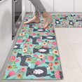thumbnail image 2 of Kitchen Rugs Sets Of 2,Cute Pitbull Terriers Dog and Flowers Anti Fatigue Kitchen Mat Rugs Non Slip Washable,Decorative Kitchen Floor Mats for Kitchen,Sink,Laundry,17"X47", 2 of 5