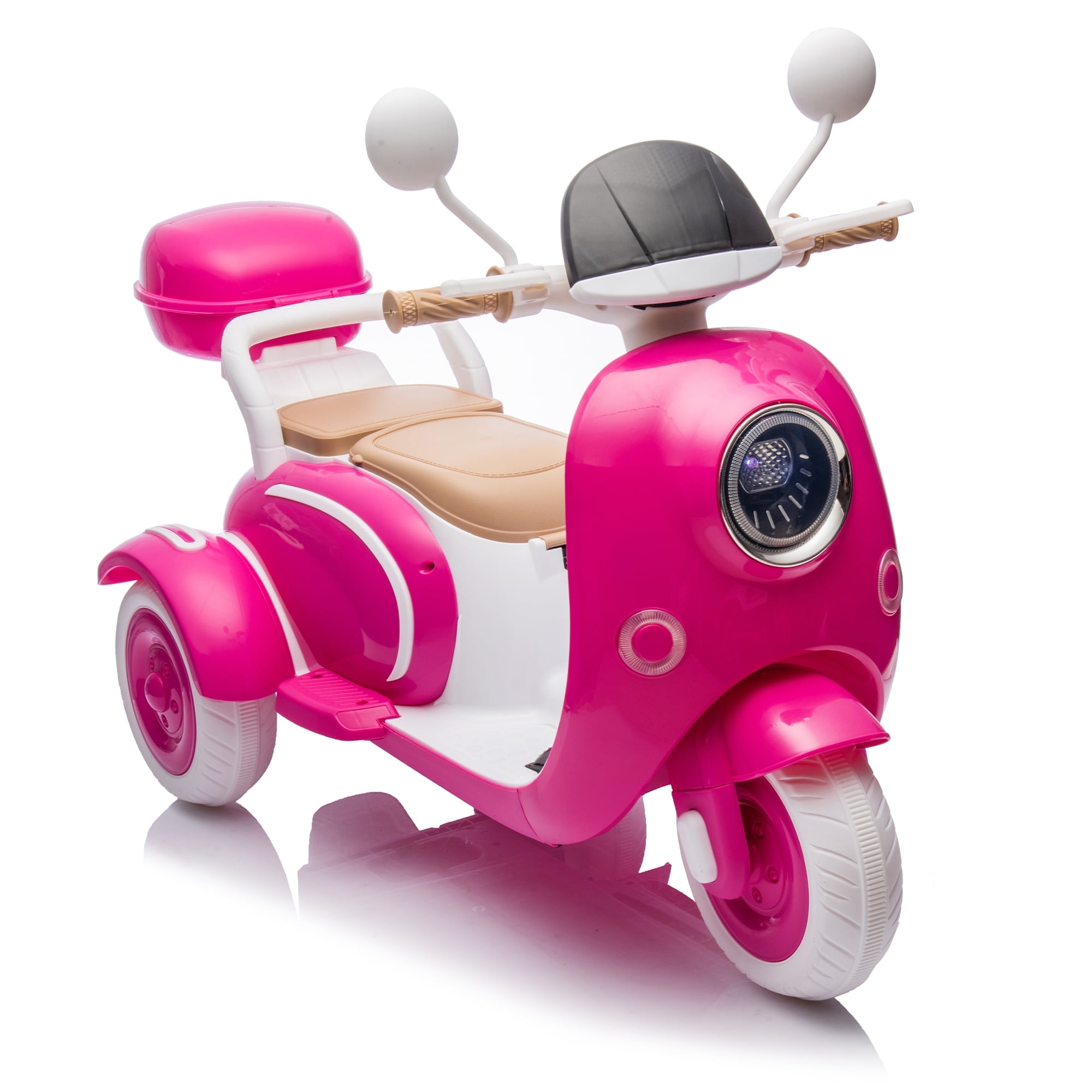 Ambifirner 2-in-1 Ride-On Car with Storage Trunk - 12V Electric Motorcycle for Kids 3-6, Slow Start & LED Headlights - Perfect Birthday Gift for Toddlers