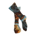 thumbnail image 4 of Yiaed Prairie Meditating Lion Print Great elasticity Adult Stockings Sports socks for Men and Women-One Size, 4 of 8