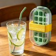 thumbnail image 2 of Ice Cube Tray & Tray with Lid Silicone with Storage Box Leak Proof Portable Ice Maker for Freezer Includes Stainless & Cleaning Brush, 2 of 4