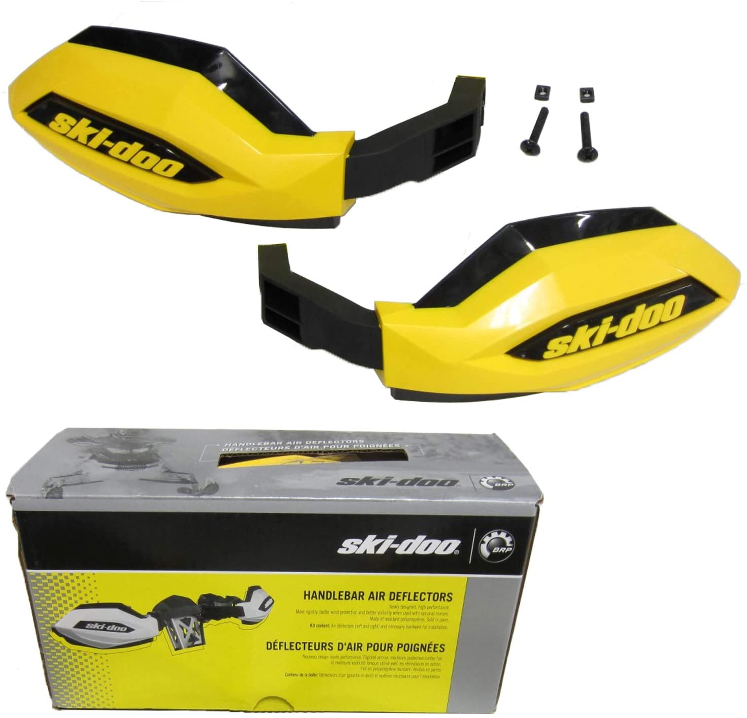 SkiDoo OEM Hand Guard Handlebar Wind Deflectors Kit Yellow 860200710