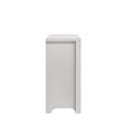thumbnail image 4 of 29.5 in. H x 41.7 in. W Dusty Grey Oak Wood Shoe Storage Cabinet with 3 Doors Pearl White, 4 of 5