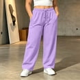 thumbnail image 2 of MYAOYINo Boundaries Womens Wide Leg Sweatpants Elastic Drawstring Waist Casual Lounge Pants, 2 of 8