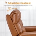 thumbnail image 3 of MCombo 27‘’ Extra Wide Oversized Power Recliner Chair for Big Tall Adults, Faux Leather, Orange, 3 of 10