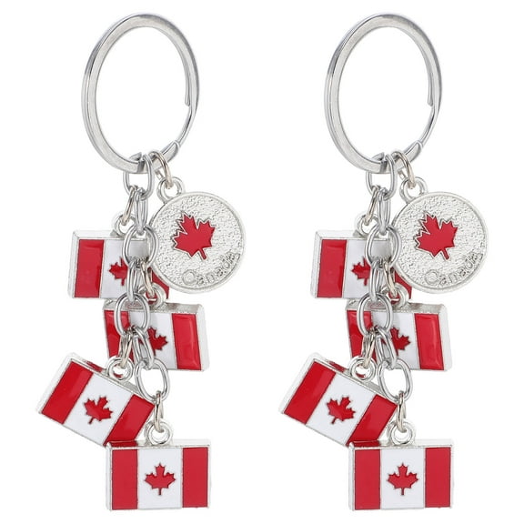 Worgeous 2pcs Maple Leaf Keychains Souvenirs For Canada Day Party Presents And Creative Design Suitable For Handbag Charms Wallet Charm Backpack Decoration Ideal For Daily Use