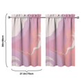 thumbnail image 4 of Abstract Oil Paiting Watercolor Kitchen Curtains - Vintage Tier Cafe Curtains for Bathroom Living RV Rod Pocket Window Drapes 36 Inch 2 Panels Set 28"x36" Window Treatment Tiers, 4 of 4