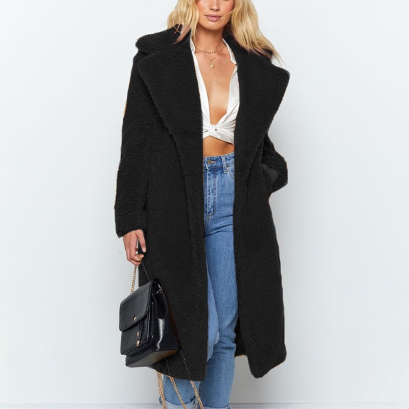 long fluffy winter coat