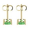 thumbnail image 4 of Clara Pucci 1.5 ct Brilliant Heart Cut Studs VVS1 Genuine Conflict free Green Zircon Solid 18K Yellow Gold Designer Everyday Earrings Push back, 4 of 5