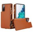 thumbnail image 2 of for Samsung Galaxy S20 FE Crossbody Wallet Phone Case with Card Holder&Zipper, Back Flip Folio PU Leather Kickstand Card Slots Case for Women Girls, Double Magnetic Clasp Shockproof Cover,Brown, 2 of 8