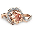 thumbnail image 2 of Unique Design Morganite 14k Rose Gold Engagement Ring, 2 of 4