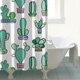 thumbnail image 5 of Aesthetic Succulent Shower Curtain, Waterproof Fabric, Machine Washable, Hooks Included, Southwestern Desert Style and Boho Cactus Bathroom Decor, 5 of 5