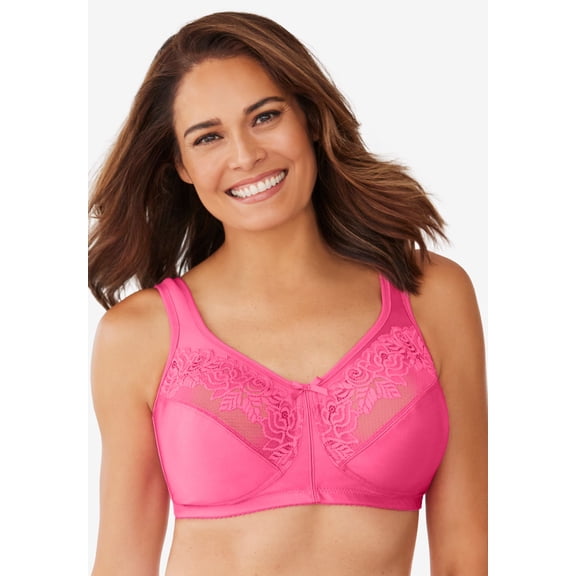 Comfort Choice Women's Plus Size Lace Minimizer Bra