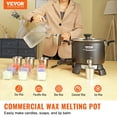 thumbnail image 2 of VEVOR Derretidor de Cera para Fabricación de Velas, Olla para Derretir Cera Electrica Grande de 5 Litros con Boquilla Fácil de Verter, Control de Temperatura de 4 Niveles, Fácil de Limpiar para Velas, 2 of 9