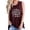 Wine, variant on Women's Letter Print Sleeveless Tank Top for Layering Stretch L
