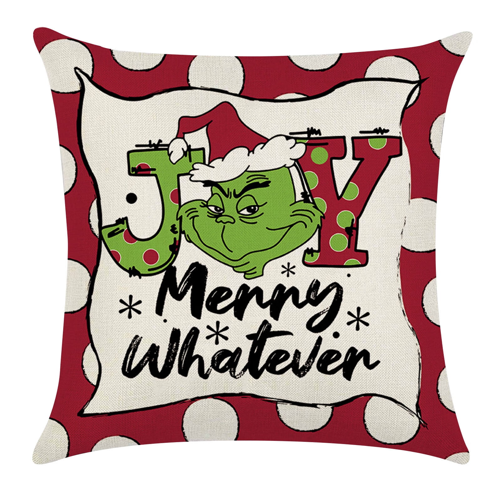 Ran Christmas Pillow Covers 18x18in Christmas Decorations Stripe