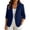 Navy #20, variant on WULMLEO Cotton Linen Blazer for Women 3/4 Sleeve Casual Business Jackets Navy 2XL