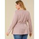 thumbnail image 5 of Blusas De Trabajo Peplum Cuadros PaDe Gallo ManLarCintuDe Lazo TalGrande PaMujer RoXXL, 5 of 6