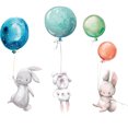 thumbnail image 2 of Calcomanías De Pared Globo Y Conejito Calcomanías De Pared Pegatinas Reutilizables Dibujos Animados Decoración Del Hogar Pegatinas Yuarrent HA035082-00, 2 of 6