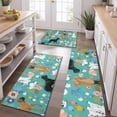 thumbnail image 2 of Dog Pattern with Pioneer Flower Background Kitchen Rugs Sets Of 3,Kitchen Runner Rugs Non Skid Washable,Decorative Kitchen Floor Mats for Kitchen,Sink,Laundry,17"x30"+ 17"x47" + 17"x59", 2 of 6