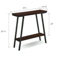 thumbnail image 3 of Leick Home Empiria 30" Wood and Metal Hall Console Table with Shelf, Walnut/Bronze, 3 of 12