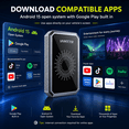 thumbnail image 4 of LAMTTO Wireless CarPlay Adapter Car AI Console, Gemini AI & Google Play, Video Apps, Car Play & Android Auto Plug & Play for Wired CarPlay Cars 2016+, 4 of 11