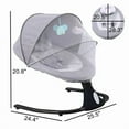 thumbnail image 5 of JieC Baby Swing for Newborns - Electric Motorized Infant Swing with Bluetooth Music, 12 Preset Melodies & Remote,Gray, 5 of 7