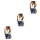 thumbnail image 5 of Camiseta sin mangas Minnieouse Ropa de mujer Casual Cómodo Blanco XXL, 5 of 6