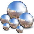 thumbnail image 2 of 6 Pcs Globes Miroir Boules en Acier Inoxydable Polissage Miroir Décorations de Jardin, 2 of 5