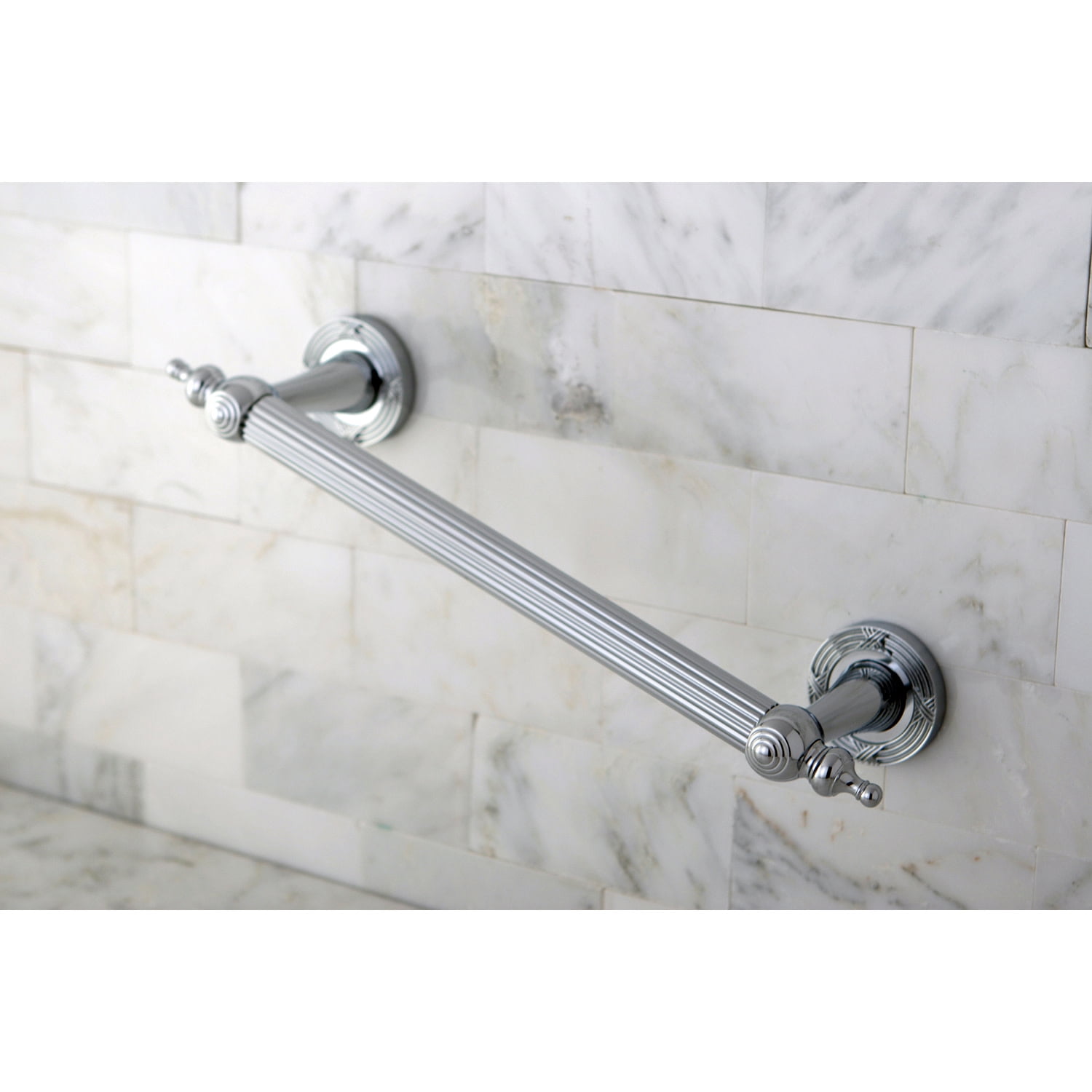Kingston Brass DR710121 Templeton 12" Decorative Grab Bar, Polished Chrome