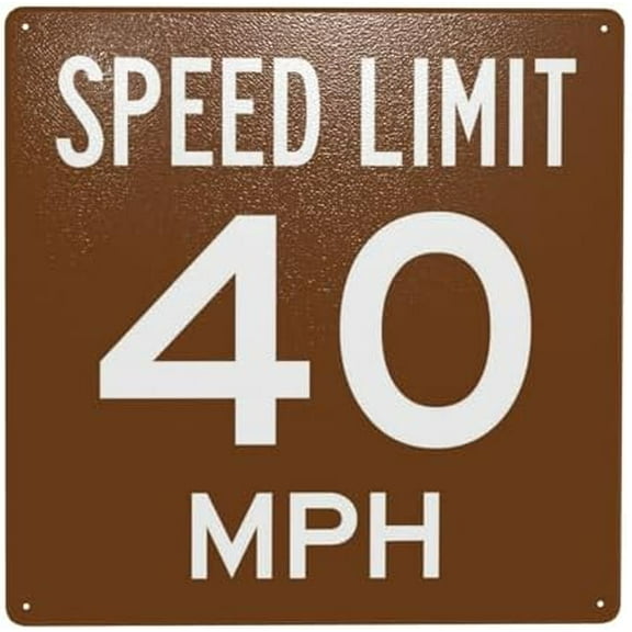 Speed Limit 40 MPH Warning Sign, Rules Security Metal Signs for Outdoor Indoor Road Yard Garage Home Busines Street Wall Caution Decor 8 x 12 Inch