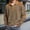 Khaki, variant on Men's Polo Shirt Long Sleeve Waffle Polo Tees Loose Fit Black Men's T-Shirts