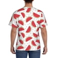 thumbnail image 3 of Bixox Men's Watermelon Printed Short Sleeve Skinny Athletic T-Shirt, 3 of 6
