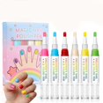 thumbnail image 4 of Water Based Nail Polish Pen Set, Peelable Quick Drying Nail Art Painting Pens, No UV Lamp Needed, DIY Manicure Kit For Beginner, 6 Count, 0.17 fl oz Each, 4 of 5