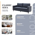 thumbnail image 3 of Canddidliike Mid Century ​PU Leather Upholstered Sofa Set, 3 Seat Couch & Love Seats - Black, 3 of 10