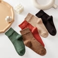 thumbnail image 5 of ShengRui Womens Cotton Crew Socks Thin Dress Socks for Women Above Breathable Casual Sock 8-10 Pairs, 5 of 6