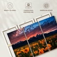 thumbnail image 6 of Elephant Stock Grand Teton Wildflowers Wall Art - Horizontal Multi Panel Canvas - Living Room Wall Decor - Nature Multi Panel - Orange And Blue Decor - 65" x 42", 6 of 8