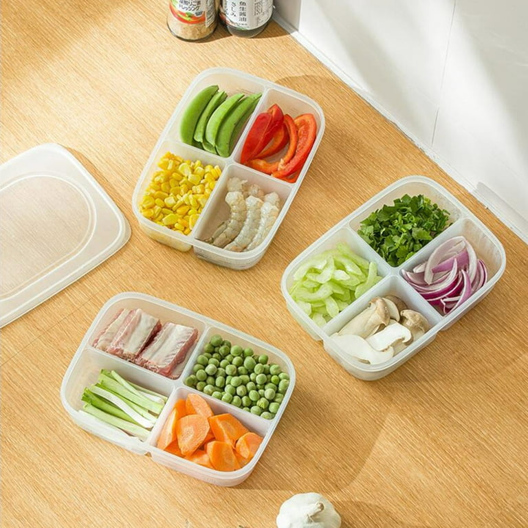 Gddochn 10 Pack Snack Bento Boxes,4-Compartment Lunch Containers,Reusable  Food container with Lid for Travel,School,Work,Kids Adults - Yahoo Shopping