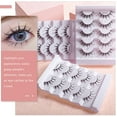 thumbnail image 4 of 5 Pairs False Eyelashes Natural Eyelashes with Rhinestones Decorative Diamond Lashes, 4 of 9