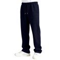 thumbnail image 6 of Kids Drawstring Elastic Waist Straight Wide Leg Sweatpants, Open Hem Patch Pocket Loose Casual Trousers for Boys Girls Daily Shopping Outdoor Play(Navy1,7-8 Years), 6 of 6