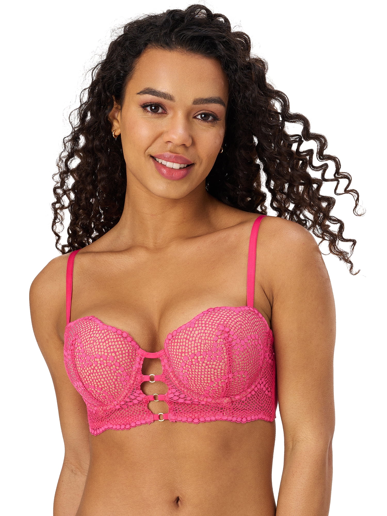 Adored by Adore Me Women’s Morgan Natural Lift Lace Push Up Bra, Sizes 32B-40DD