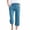 Dark Blue A, variant on Posijego Cotton Linen Capris for Women Drawstring Elastic Waist Womens Capri Pants Plus Size Cropped Trousers