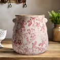 thumbnail image 3 of 6.68in. Tuscan Planter & Room and Home Decor, Decorative Vase, Indoor/Outdoor Ceramic Plant Pot, Drainage Hole, Red, 3 of 14