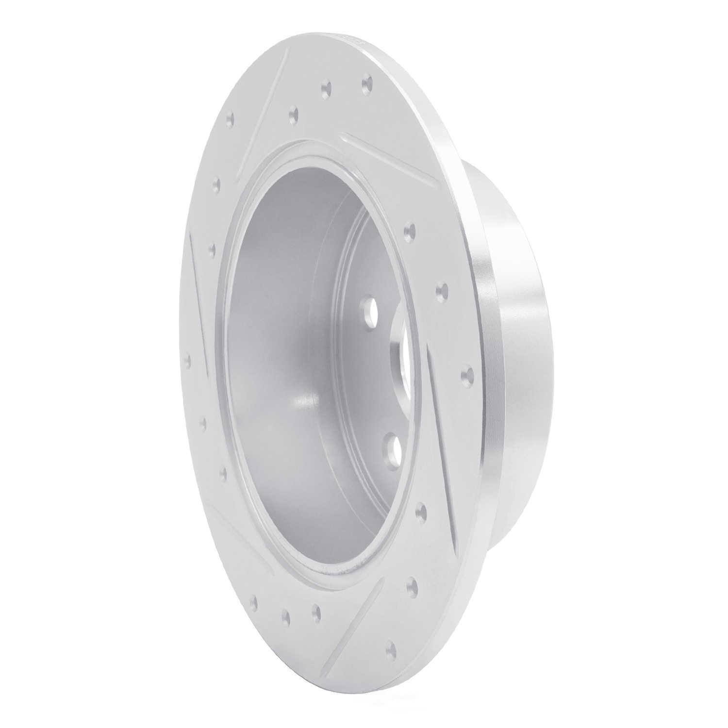 Dynamic Friction Company 631-76079R DFC Brake Rotor - Drilled And Slotted - Silver