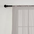 thumbnail image 6 of CUH 1pc Rome Short Door Window Curtain Tie-Up Voile Kitchen Scarf Tulle Cafe Tier Slot Top Sheer Half Window Drape Gray W:31"xL:47", 6 of 8
