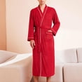 thumbnail image 4 of Birdeem Robes for Men MenâS Elastic Waist Summer Solid Casual with Bandage Pockets Robes, 4 of 12